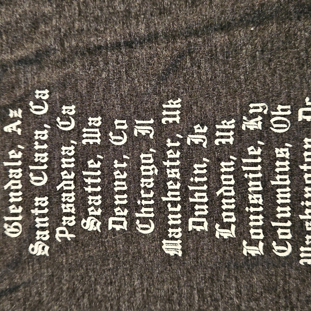 Taylor Swift  gray short sleeve graphic concert tee Med. REPUTATION tour dates - Picture 7 of 9